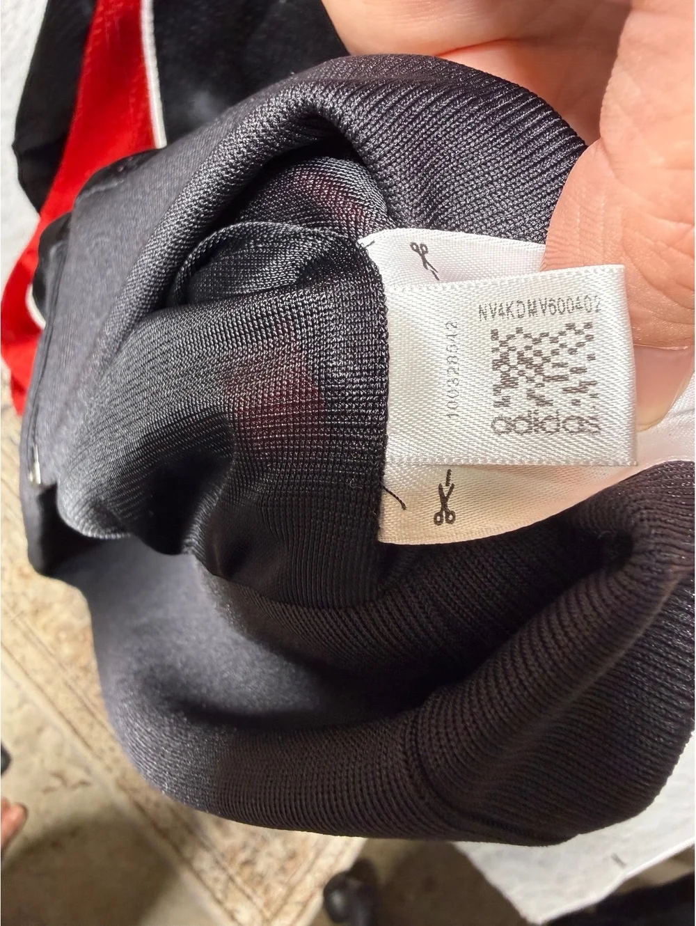 Adidas Women's Black and Red Full-Zip Hoodie Jacket Size 2X
